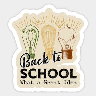 Back to School Great Idea Light Bulb Smart Academia Sticker